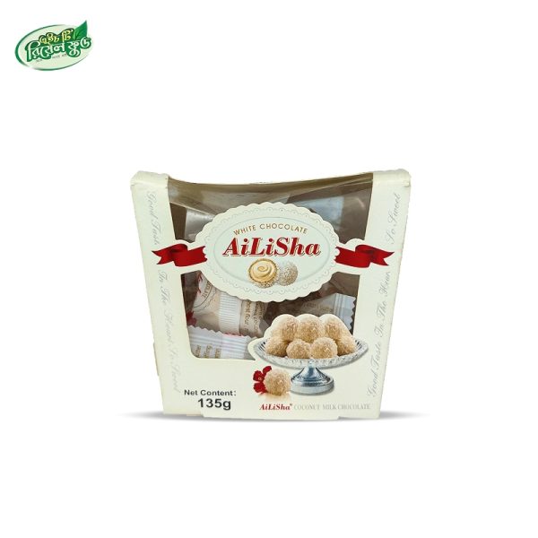 AiLiSha White Chocolate – Coconut Milk Chocolate (135g)  (Premium Imported Chocolate)